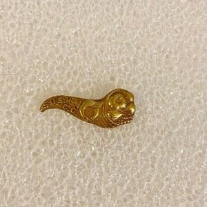 Vintage Gold Tone S.U.S.H. C.C. Cornucopia Lapel Pin